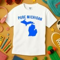Pure Michigan Vacation Water Lake Fun Gift Idea Kids T-Shirt thumb 3