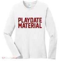Playdate Material Valentine Women's Long Sleeve Shirt thumb 0
