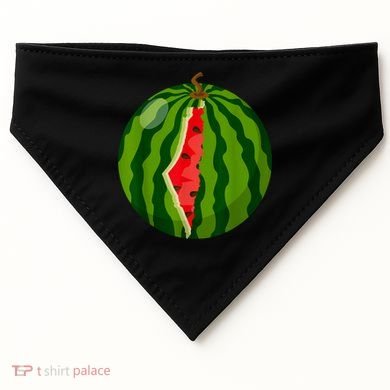 Palestine Map Watermelon Arabic Calligraphy USA-Made Doggie Bandana