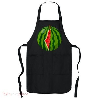 Palestine Map Watermelon Arabic Calligraphy Apron