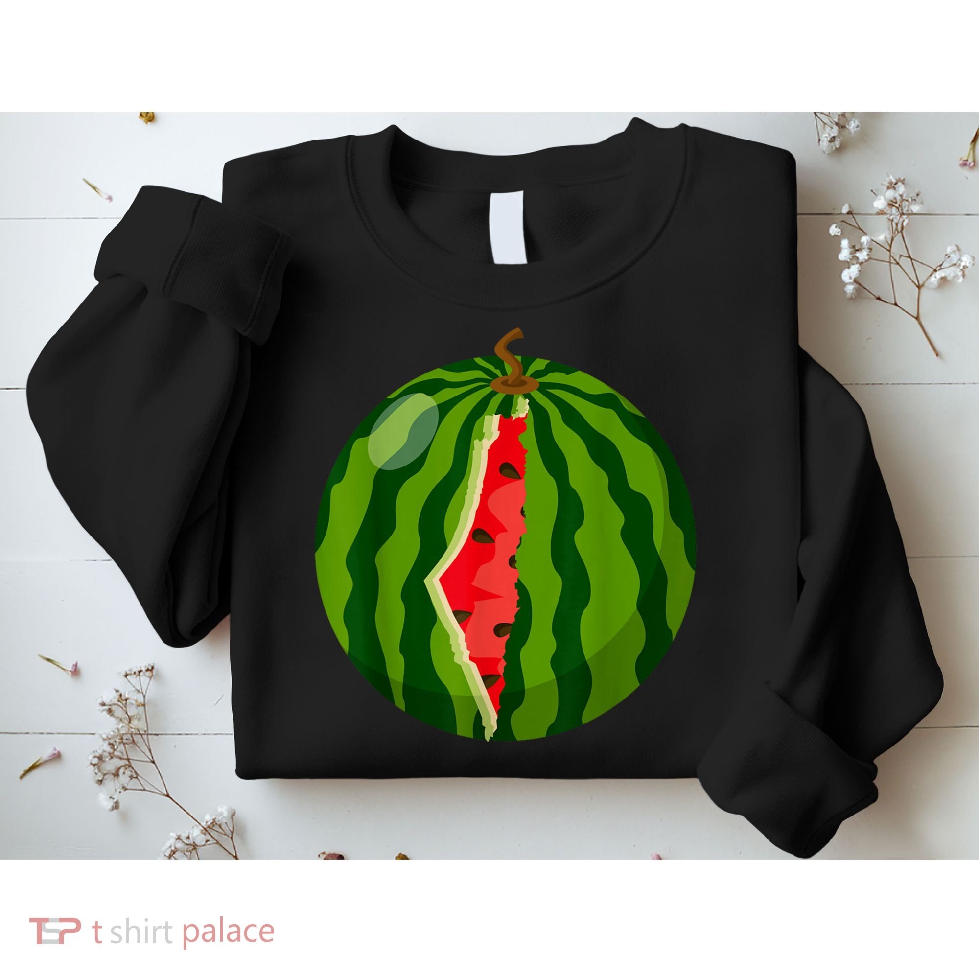 Palestine Map Watermelon Arabic Calligraphy Sweatshirt
