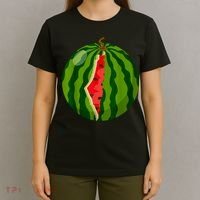 Palestine Map Watermelon Arabic Calligraphy T-Shirt thumb 4