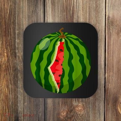 Palestine Map Watermelon Arabic Calligraphy Coaster