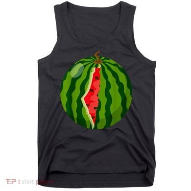 Palestine Map Watermelon Arabic Calligraphy Tank Top