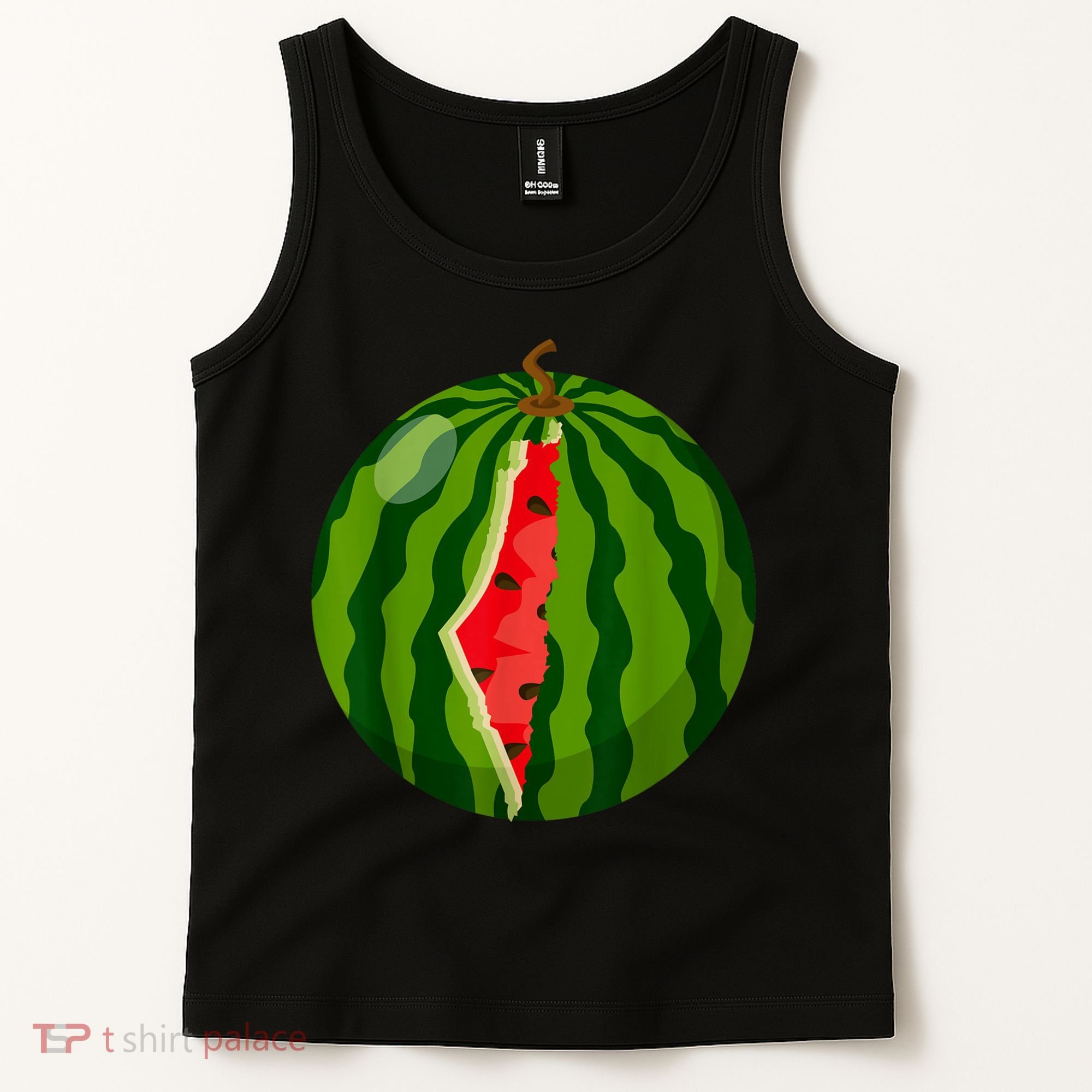 Palestine Map Watermelon Arabic Calligraphy Tank Top