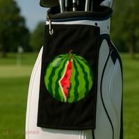 Palestine Map Watermelon Arabic Calligraphy Golf Towel thumb 2