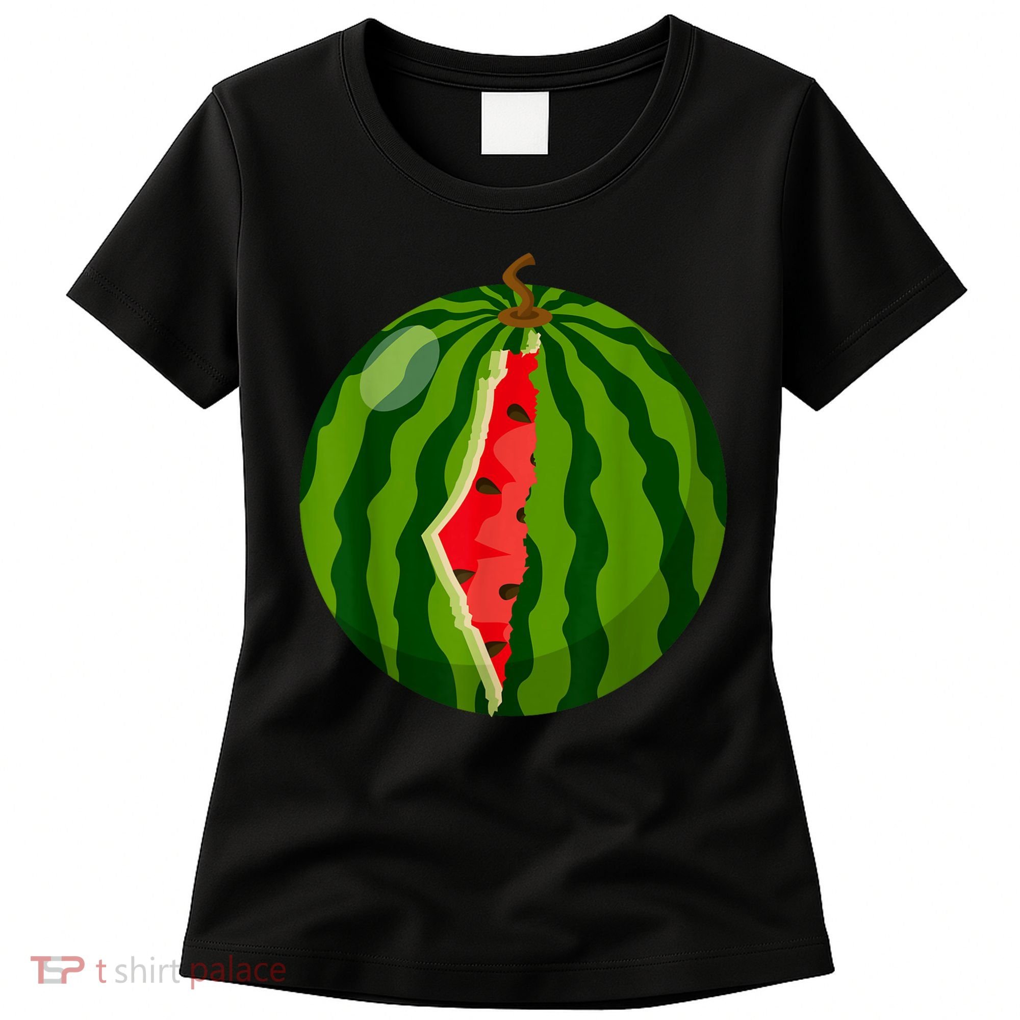 Palestine Map Watermelon Arabic Calligraphy Women's T-Shirt