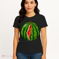 Palestine Map Watermelon Arabic Calligraphy Women's T-Shirt thumb 4