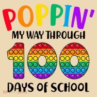 Poppin My Way Through 100 Days Of School Kids 100th Day Pop Tote Bag thumb 4