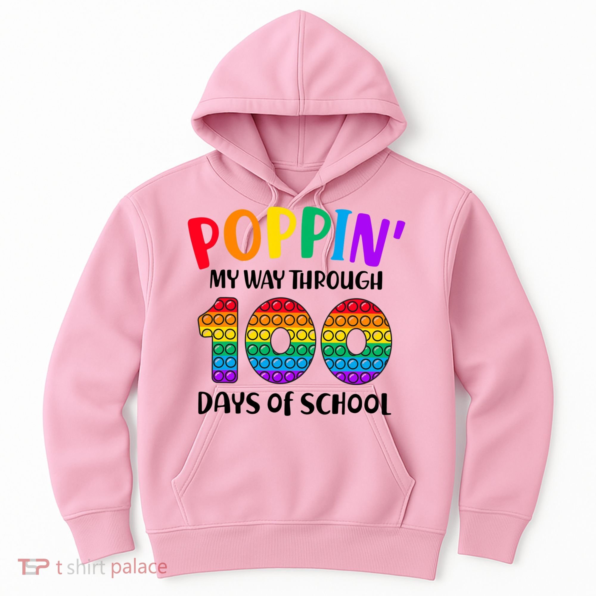 Poppin My Way Through 100 Days Of School Kids 100th Day Pop Hoodie