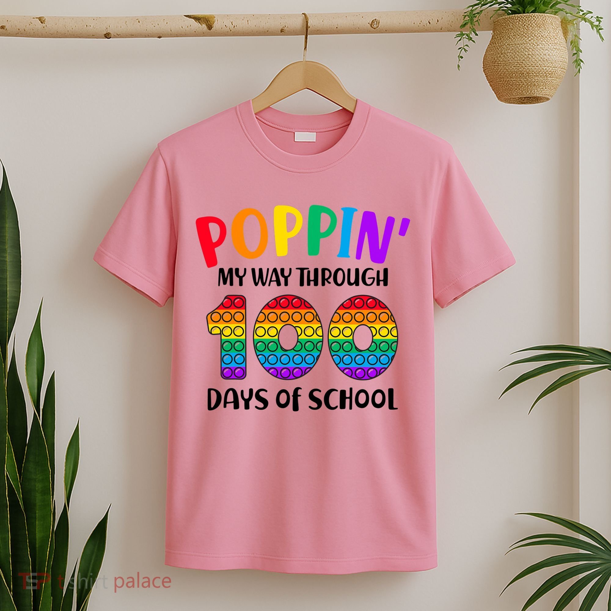 Poppin My Way Through 100 Days Of School Kids 100th Day Pop T-Shirt