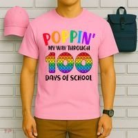 Poppin My Way Through 100 Days Of School Kids 100th Day Pop T-Shirt thumb 6