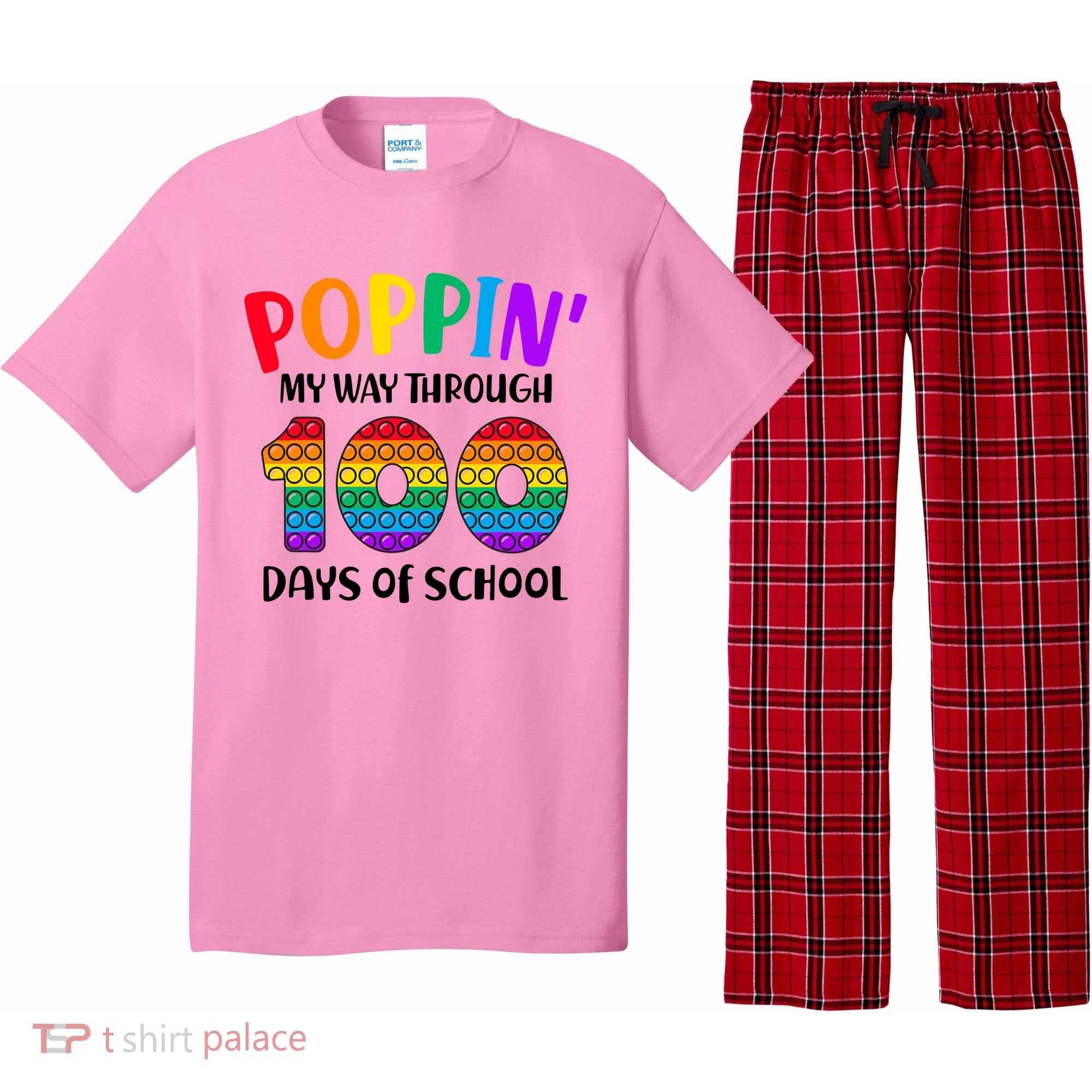 Poppin My Way Through 100 Days Of School Kids 100th Day Pop Pajama Set
