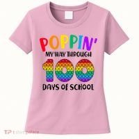 Poppin My Way Through 100 Days Of School Kids 100th Day Pop Women's T-Shirt thumb 0