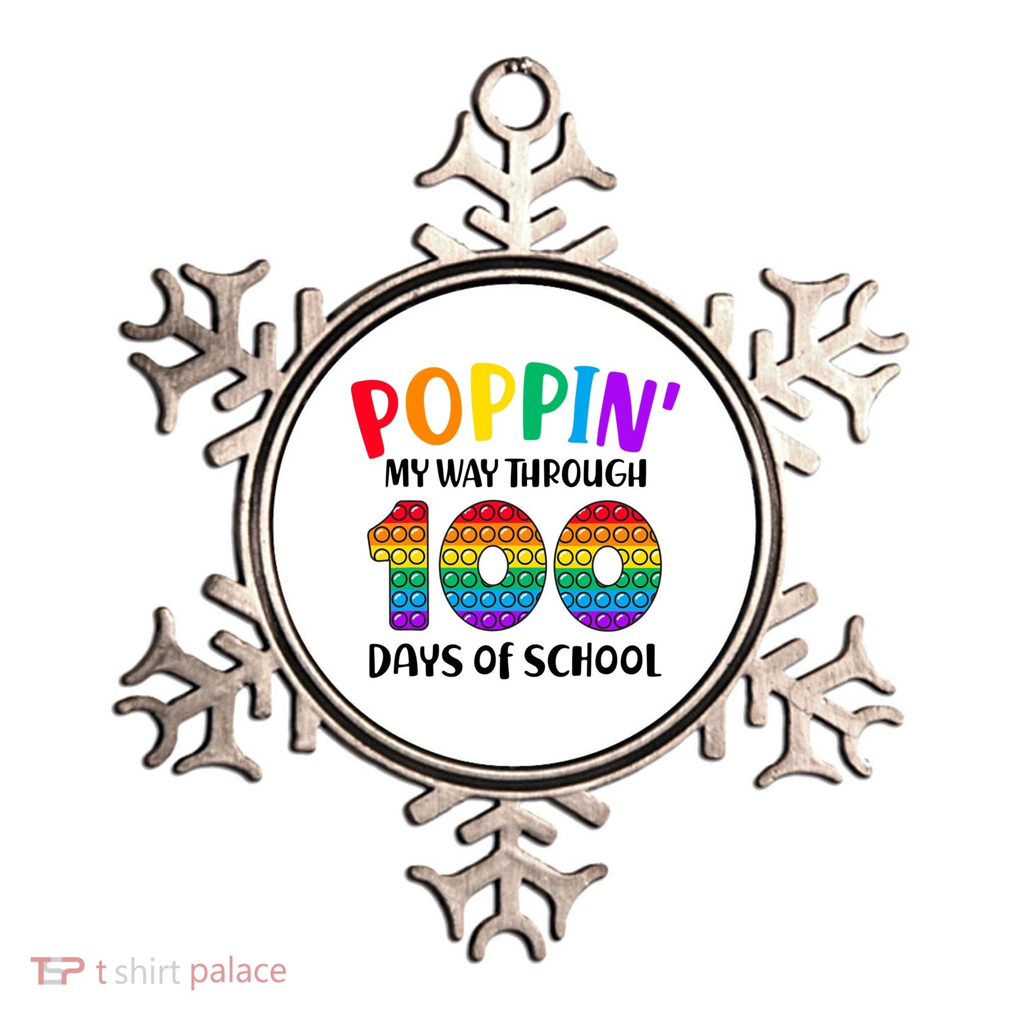 Poppin My Way Through 100 Days Of School Kids 100th Day Pop Ornament