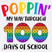 Poppin My Way Through 100 Days Of School Kids 100th Day Pop Women's Tank Top thumb 5