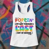 Poppin My Way Through Last Day Of School Women's Tank Top thumb 3