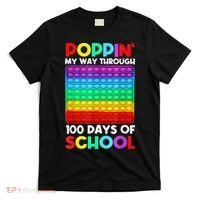 Poppin' My Way Through 100 Days Of School Happy 100th Day T-Shirt thumb 0