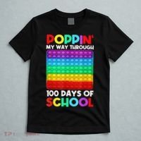 Poppin' My Way Through 100 Days Of School Happy 100th Day T-Shirt thumb 5