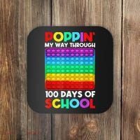 Poppin' My Way Through 100 Days Of School Happy 100th Day Coaster thumb 0