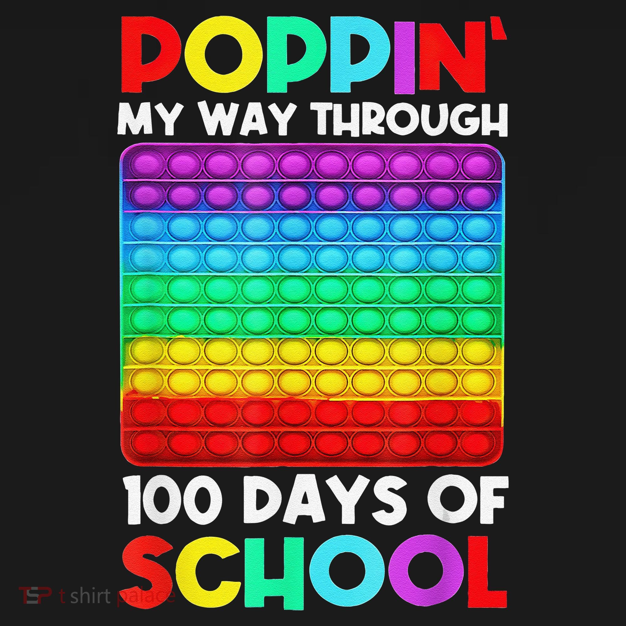Poppin' My Way Through 100 Days Of School Happy 100th Day Women's Tank Top