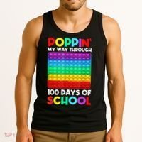 Poppin' My Way Through 100 Days Of School Happy 100th Day Tank Top thumb 3