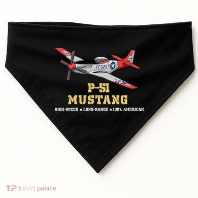 P51 Mustang World War Ii Fighter Bomber USA-Made Doggie Bandana