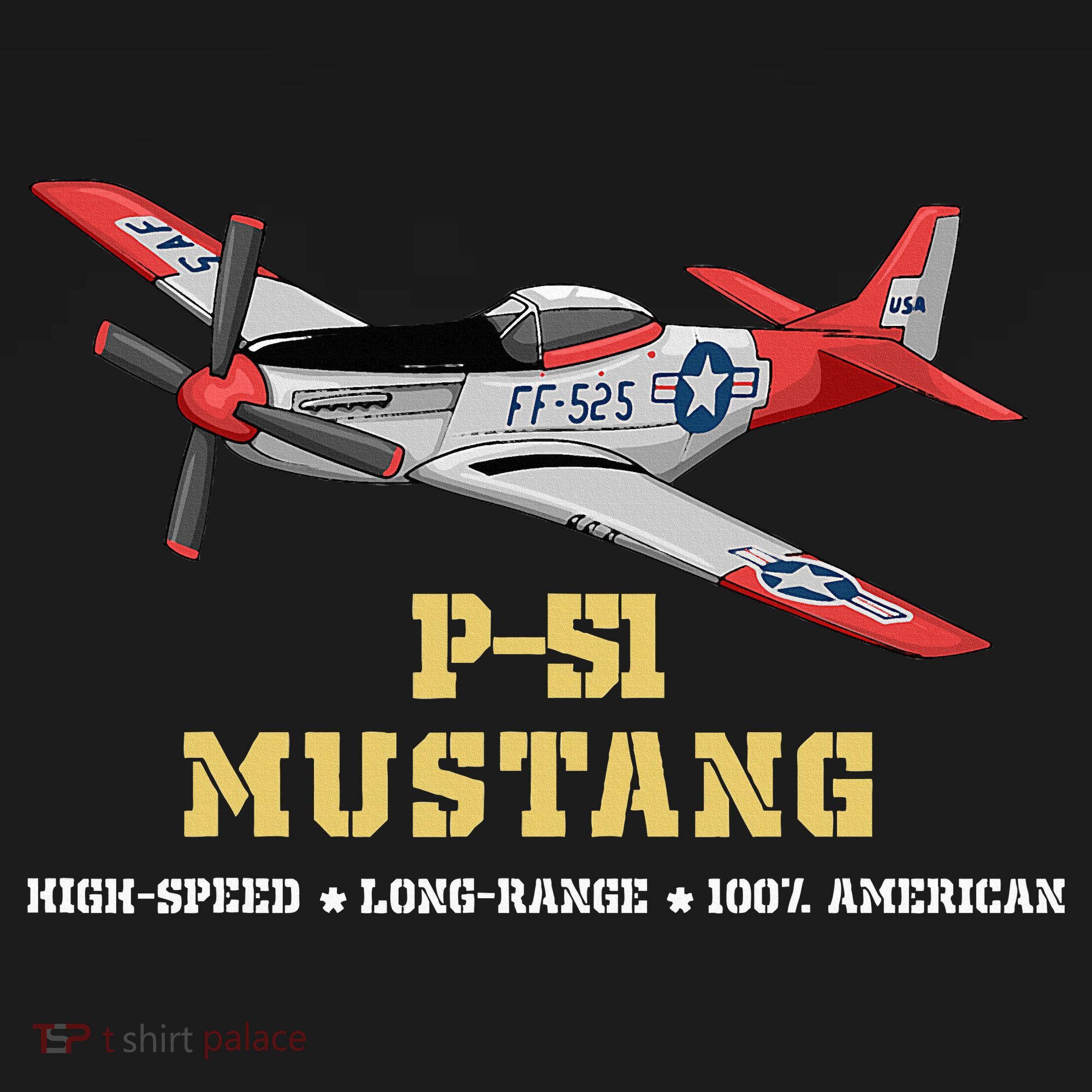 P51 Mustang World War Ii Fighter Bomber Long Sleeve Shirt