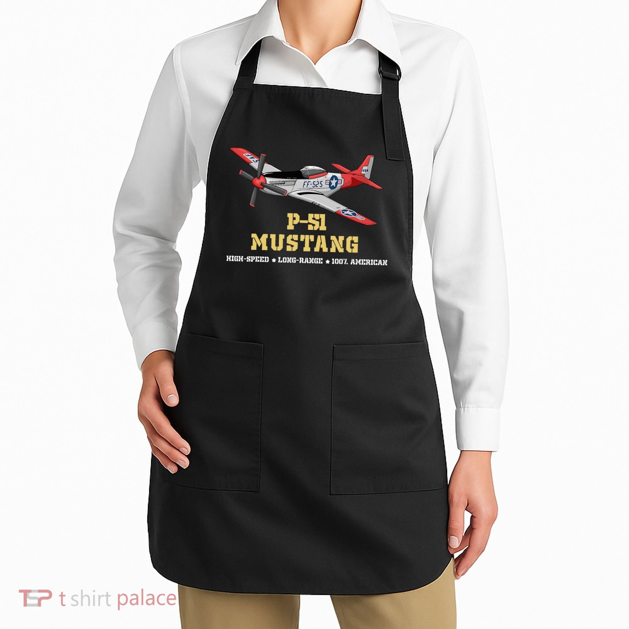 P51 Mustang World War Ii Fighter Bomber Apron