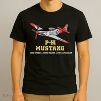 P51 Mustang World War Ii Fighter Bomber T-Shirt thumb 3