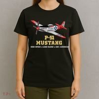 P51 Mustang World War Ii Fighter Bomber T-Shirt thumb 4