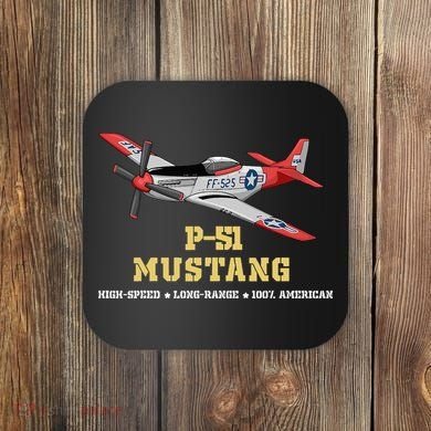 P51 Mustang World War Ii Fighter Bomber Coaster