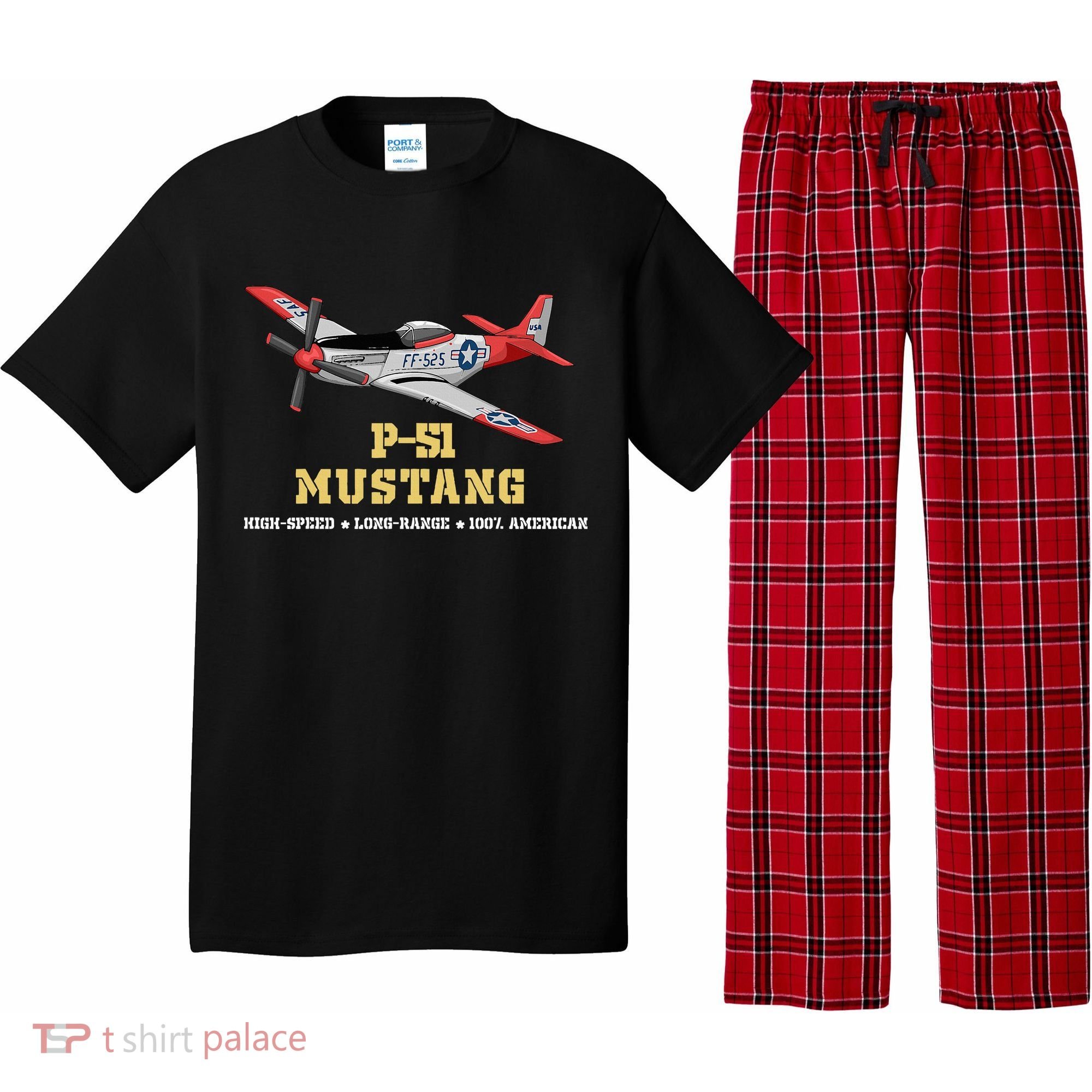 P51 Mustang World War Ii Fighter Bomber Pajama Set
