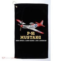 P51 Mustang World War Ii Fighter Bomber Golf Towel thumb 0