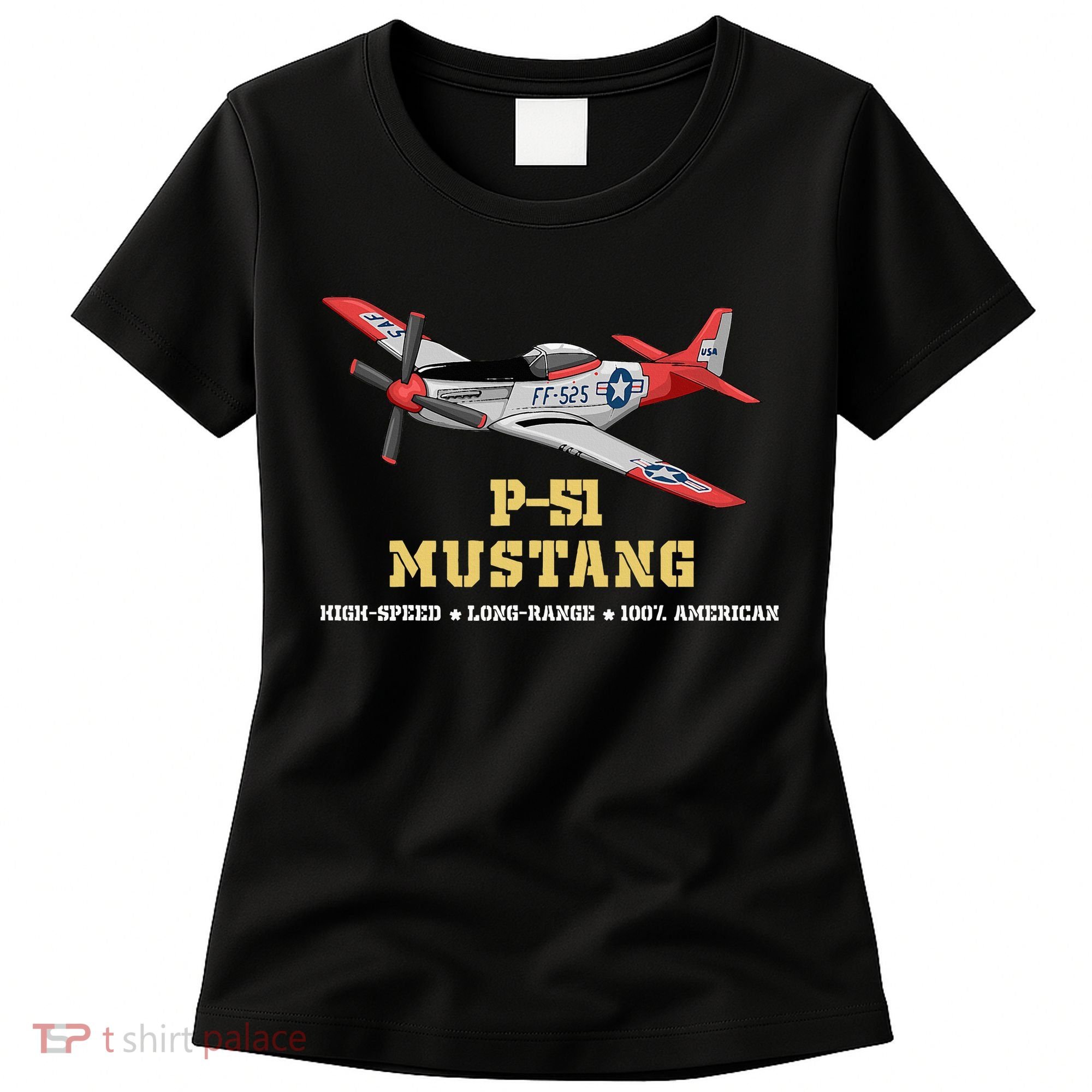 P51 Mustang World War Ii Fighter Bomber Women's T-Shirt