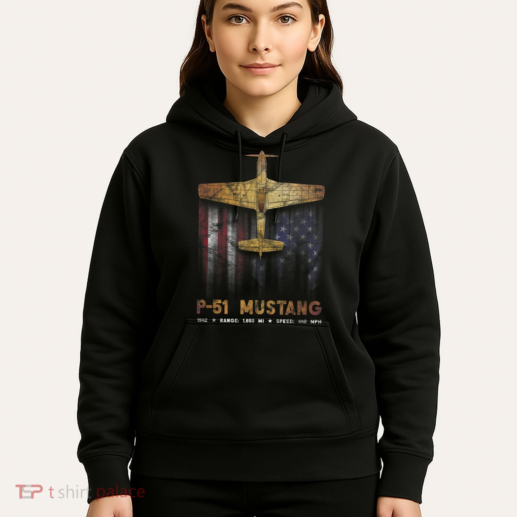 P51 Mustang WWII Fighter Plane Hoodie
