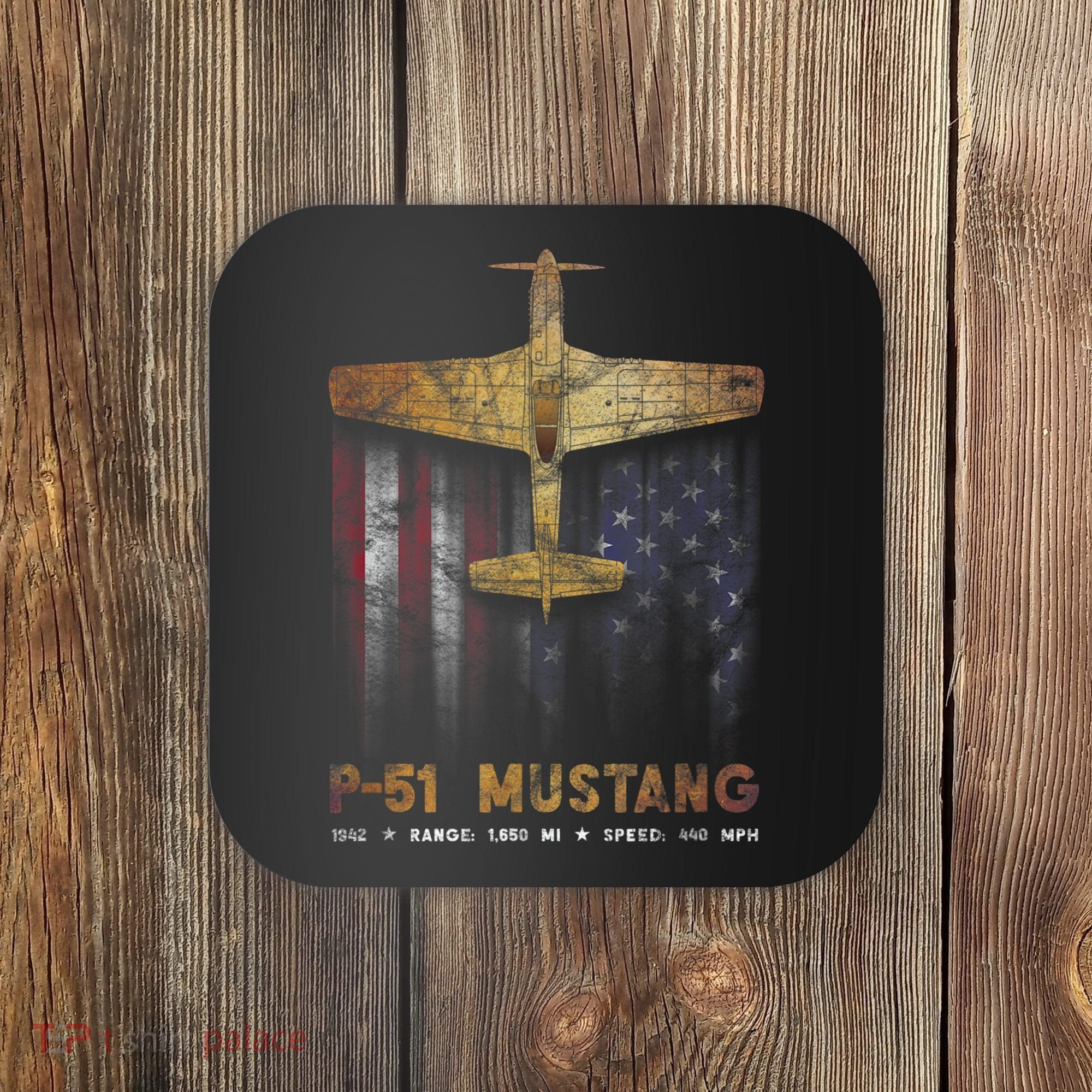 P51 Mustang WWII Fighter Plane Coaster