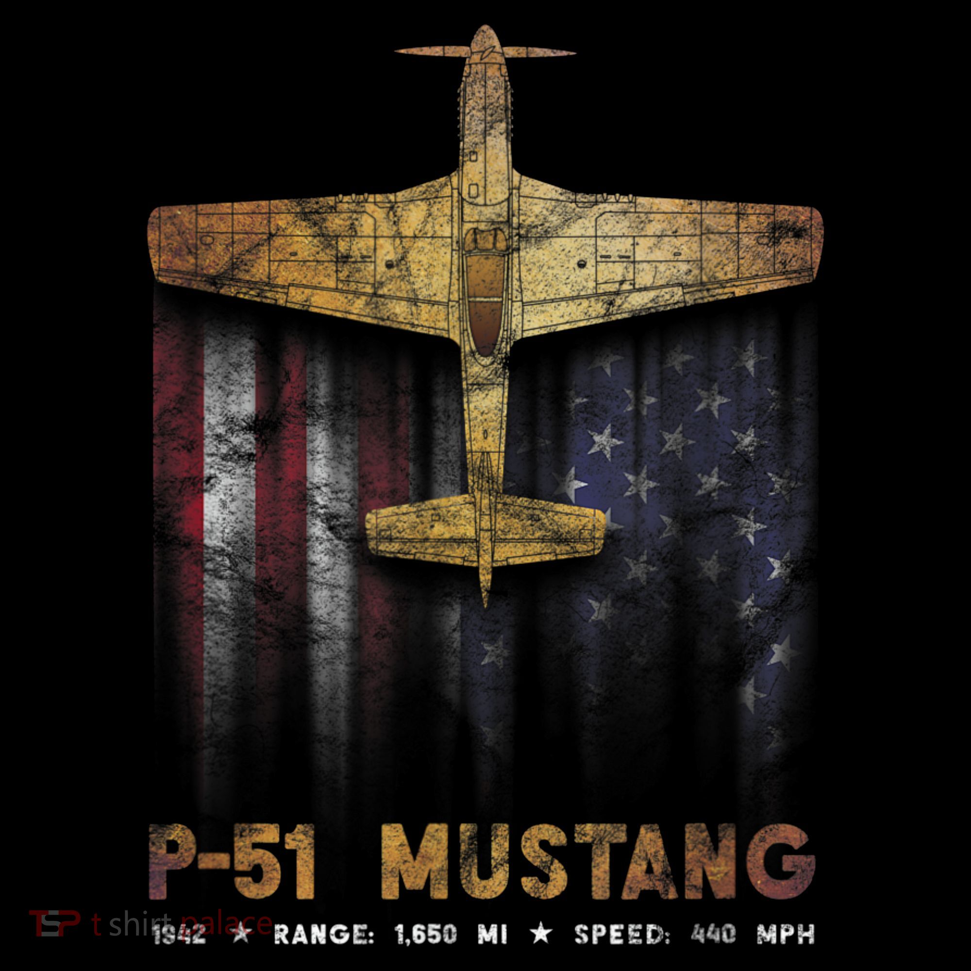 P51 Mustang WWII Fighter Plane Women's Hoodie