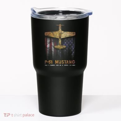 P51 Mustang WWII Fighter Plane Tumbler