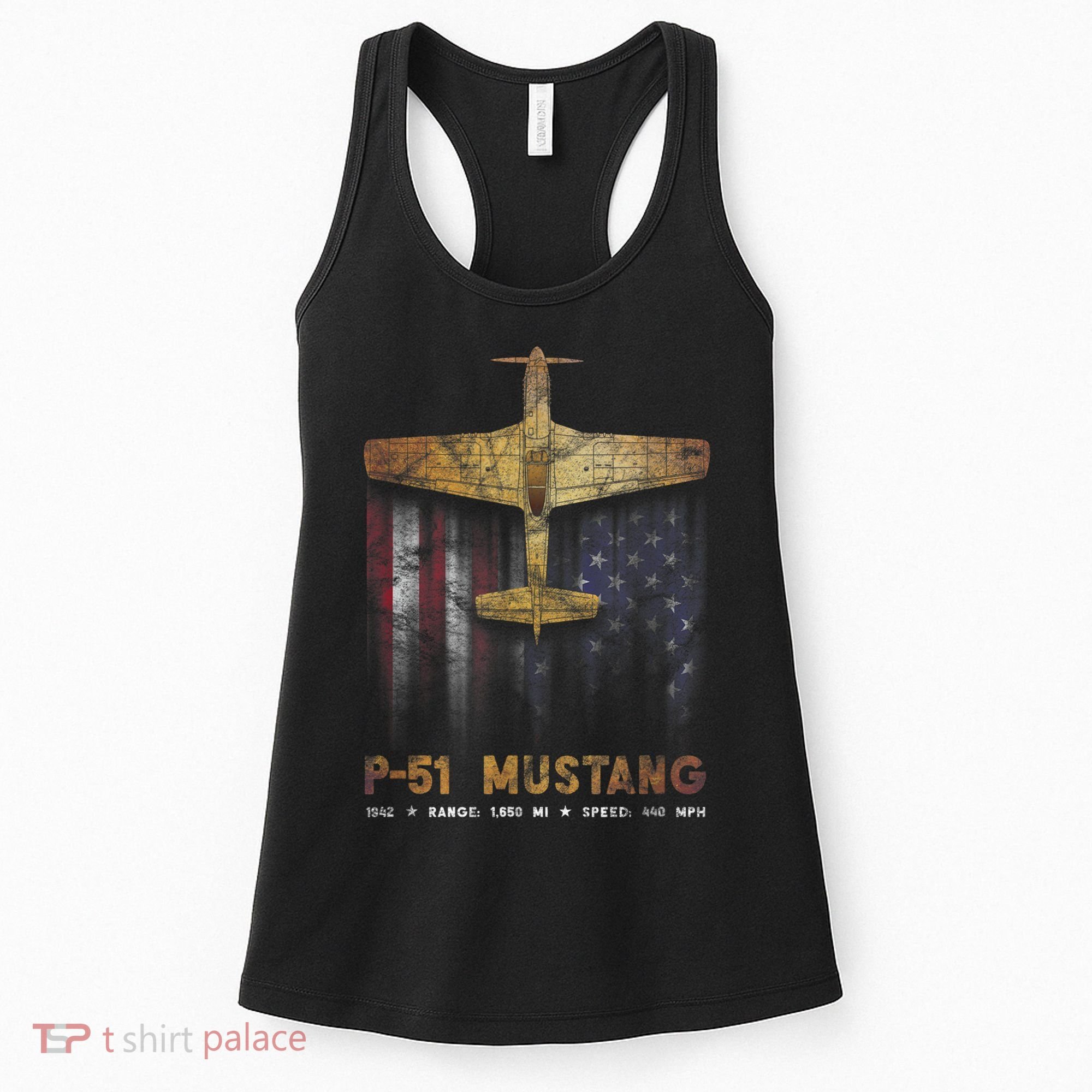 P51 Mustang WWII Fighter Plane Women's Tank Top