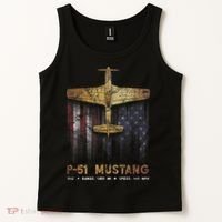 P51 Mustang WWII Fighter Plane Tank Top thumb 2