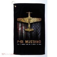 P51 Mustang WWII Fighter Plane Golf Towel thumb 0