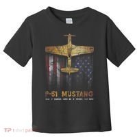 P51 Mustang WWII Fighter Plane Toddler T-Shirt thumb 0