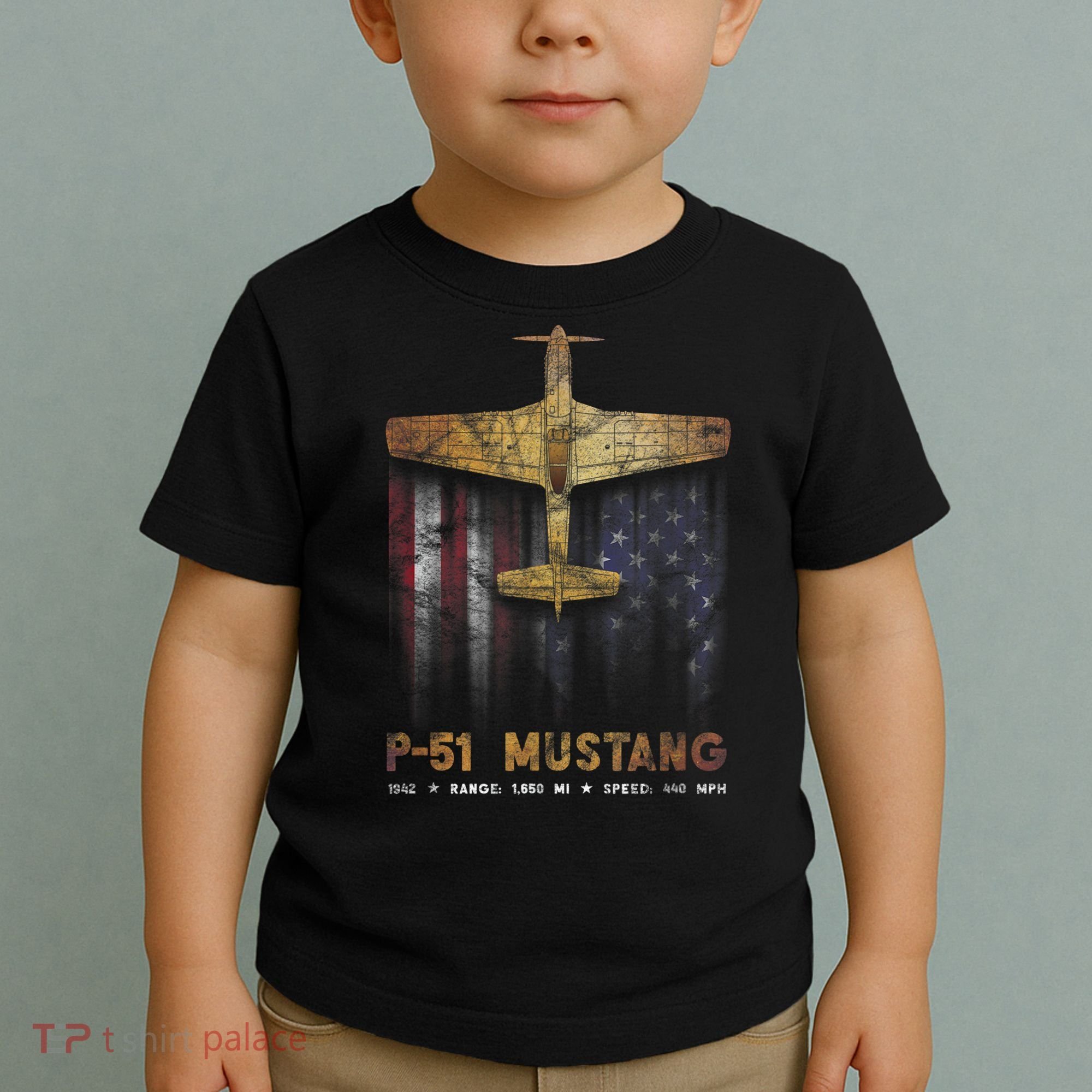 P51 Mustang WWII Fighter Plane Toddler T-Shirt
