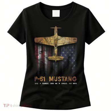 P51 Mustang WWII Fighter Plane Women's T-Shirt