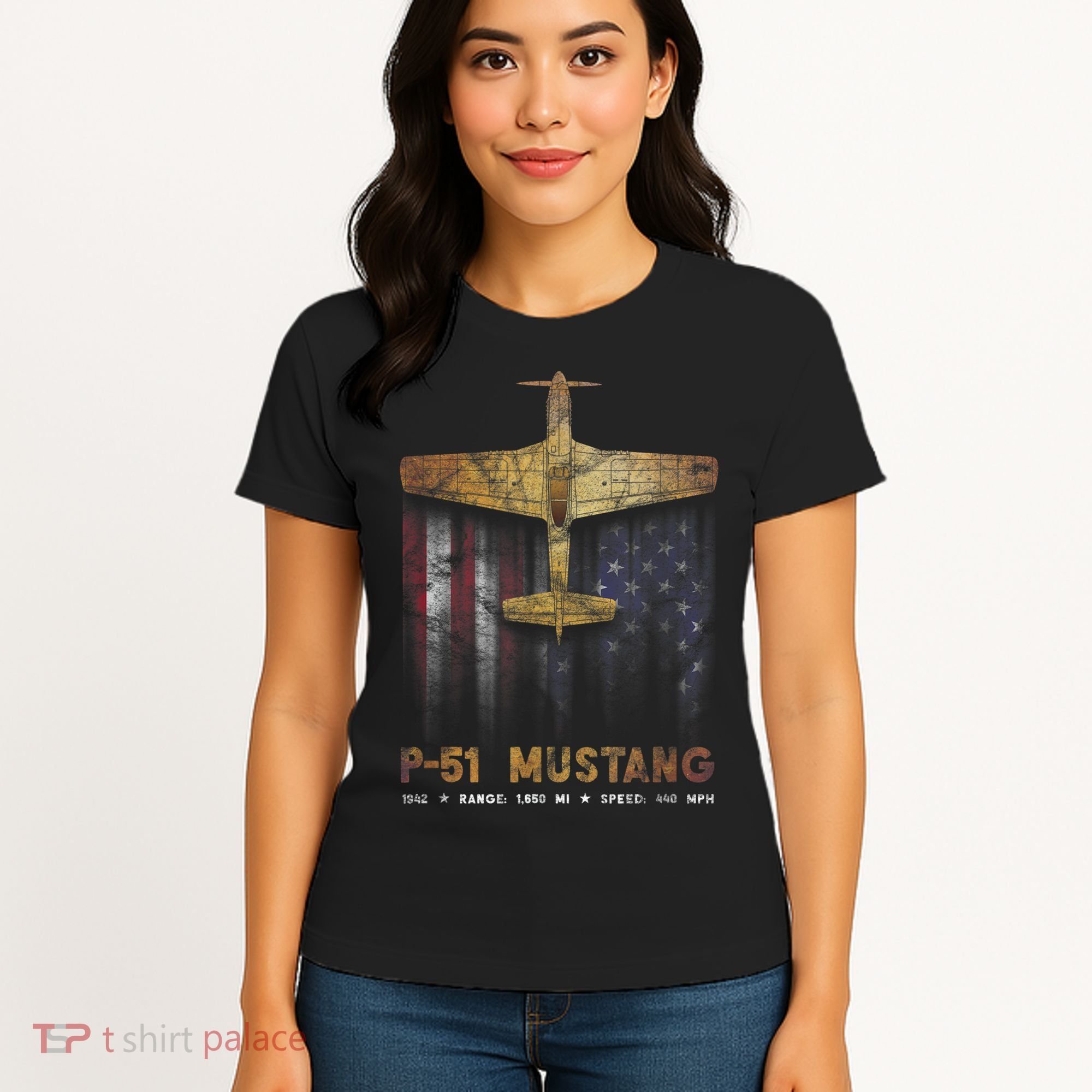 P51 Mustang WWII Fighter Plane Women's T-Shirt