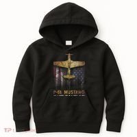 P51 Mustang WWII Fighter Plane Kids Hoodie thumb 0