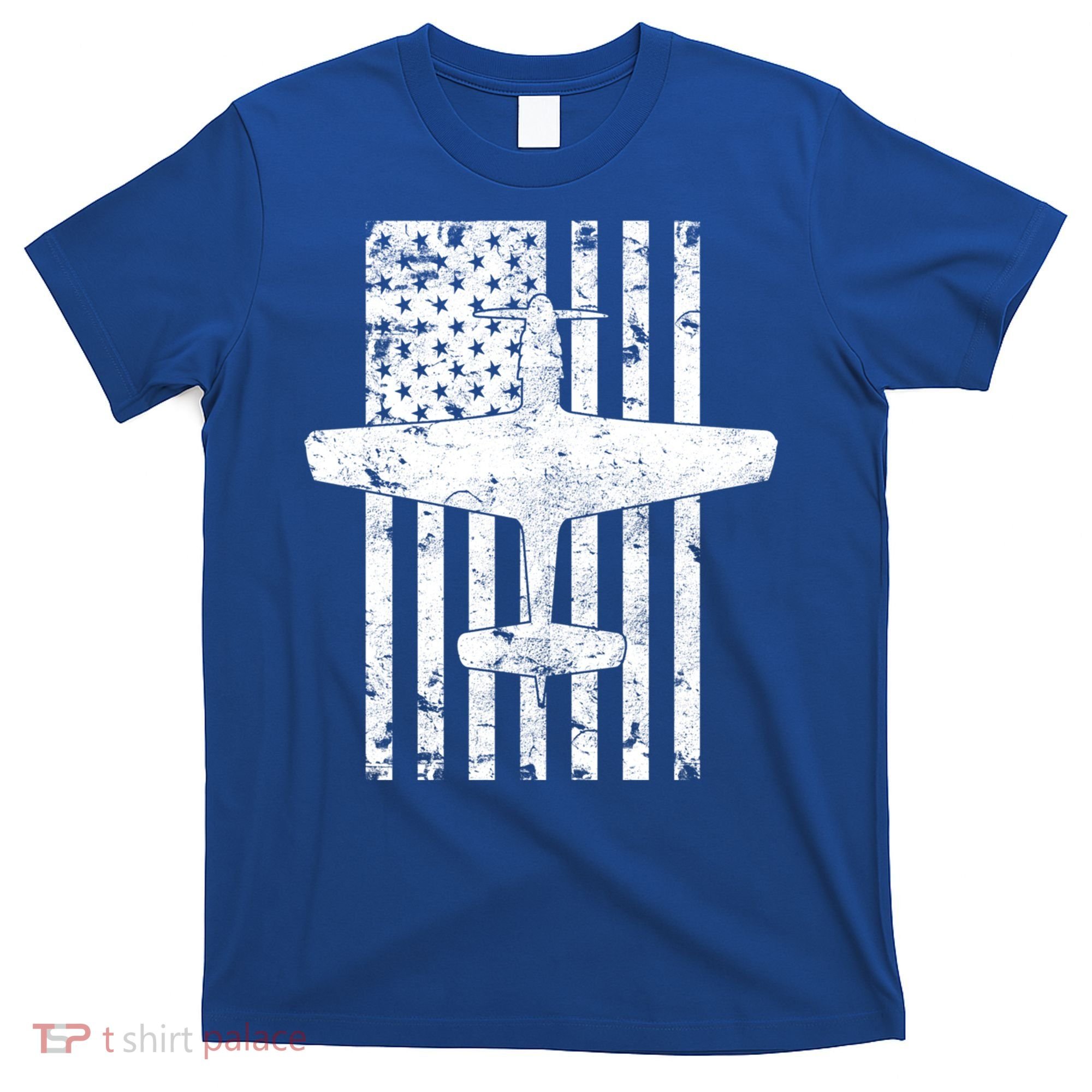 P51 Mustang Wwii Fighter Airplane Vintage Flag Gift T-Shirt