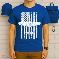 P51 Mustang Wwii Fighter Airplane Vintage Flag Gift T-Shirt thumb 6