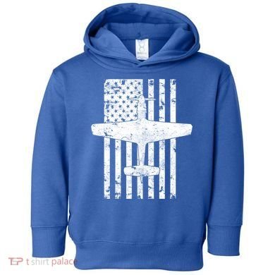 P51 Mustang Wwii Fighter Airplane Vintage Flag Gift Toddler Hoodie